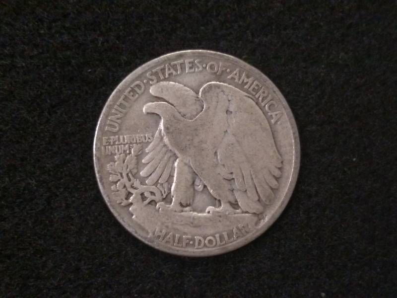 lot 72 image: 1943 Walking Liberty Silver Half Do...