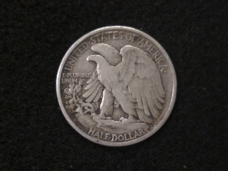lot 80 image: 1945 S Walking Liberty Silver Half ...
