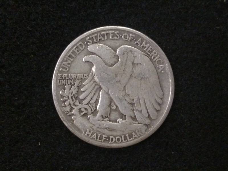 lot 82 image: 1946 D Walking Liberty Silver Half ...