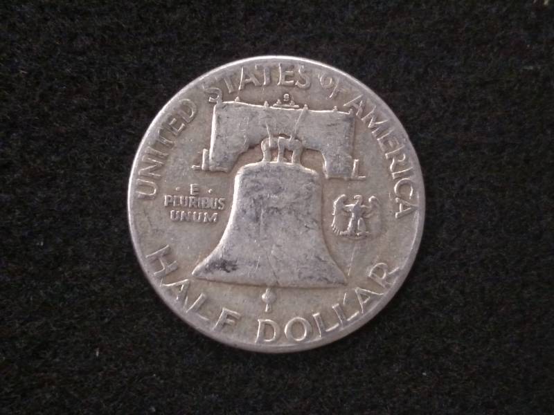 lot 87 image: 1951 S Franklin Silver Half Dollar...