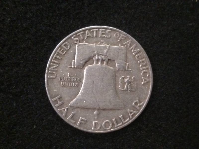 lot 90 image: 1953 D Franklin Silver Half Dollar...