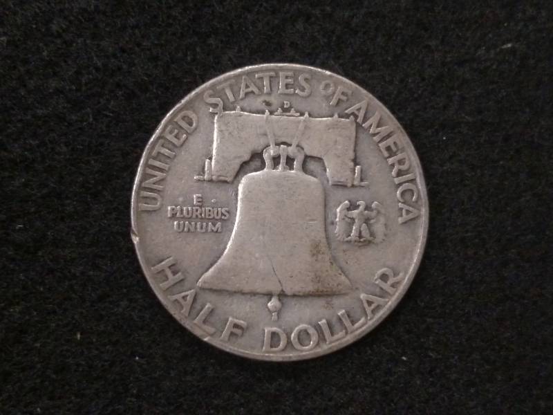 lot 94 image: 1954 D Franklin Silver Half Dollar...