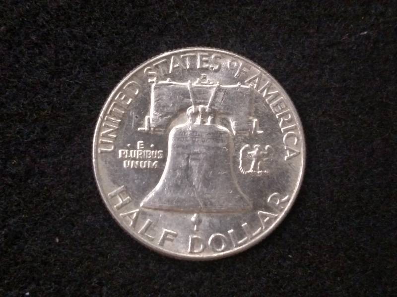lot 98 image: 1961 D Franklin Silver Half Dollar...