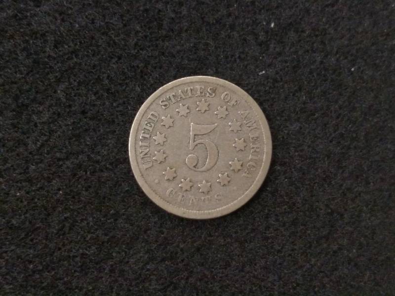 lot 116 image: 1867 Sheild Nickel...