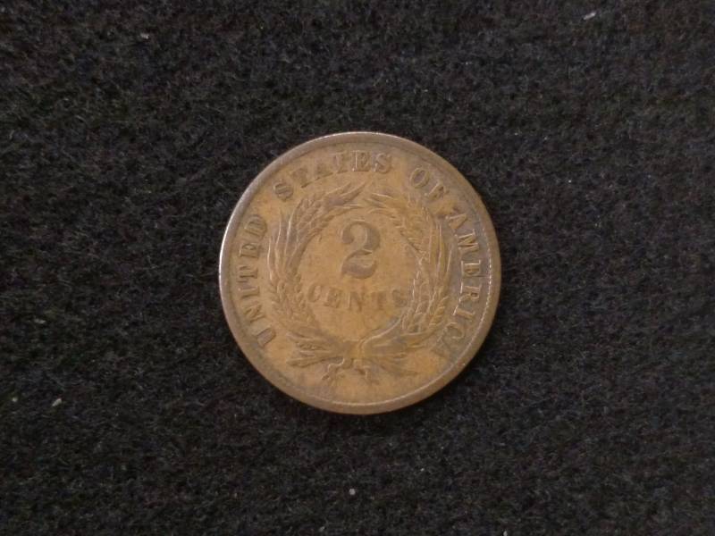lot 119 image: 1865 2 Cent Piece...