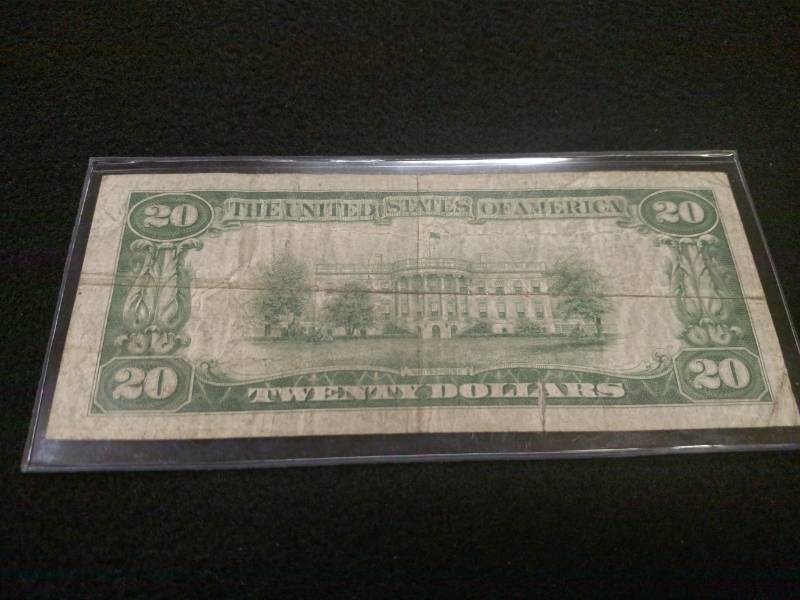 lot 137 image: 1929 Twenty Dollars National Curren...