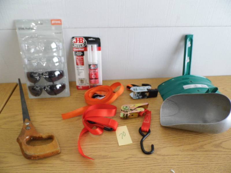 lot 70 image: JB Weld - Stihl Glasses - Rachet Straps