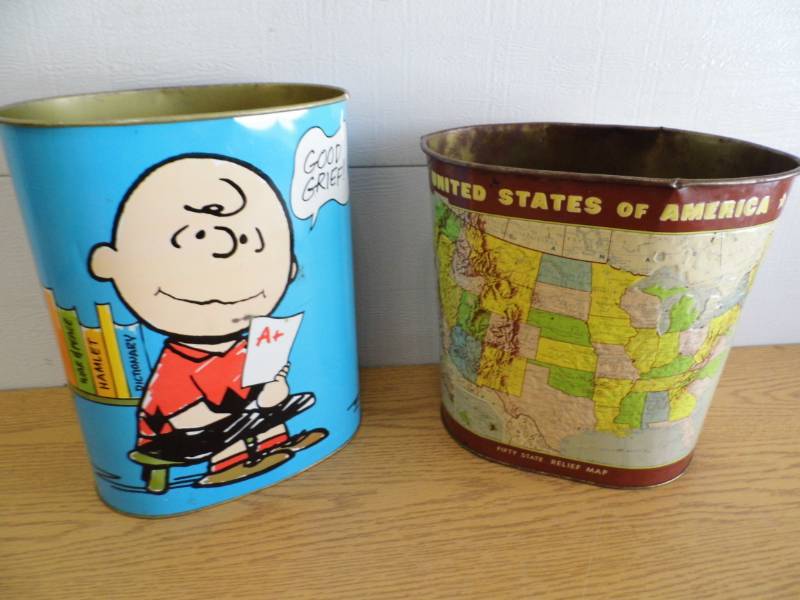 lot 96 image: Vintage Metal Garbage Cans