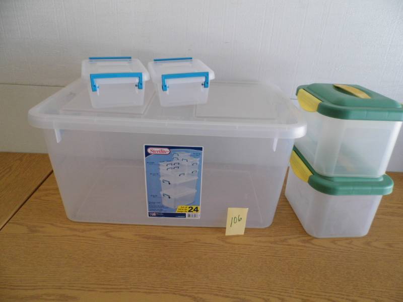 lot 106 image: Assorted Storage Containers