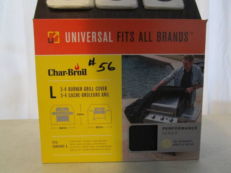 lot 56 image: Char Broil Fits All Brands Grill Cover