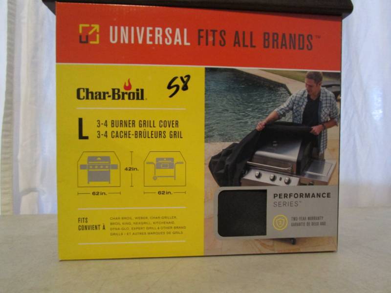 lot 58 image: Char Broil Fits All Brands Grill Cover
