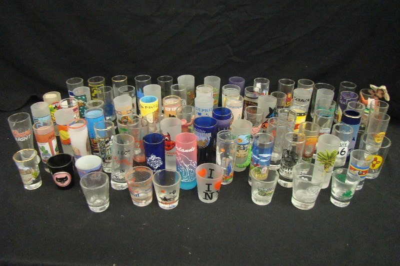 lot 42 image: Huge Collection of Shot Glasses