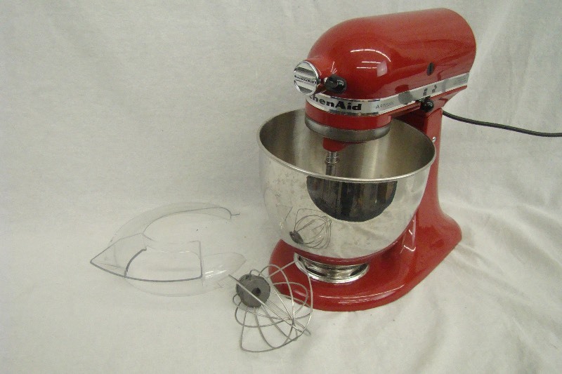 lot 56 image: Red Kitchenaid Mixer