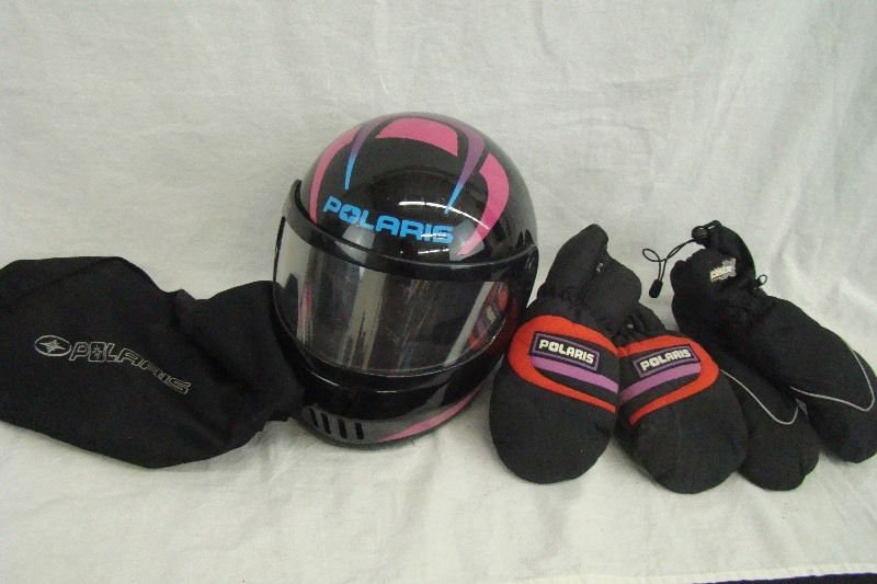 lot 81 image: Polaris Snow Mobile Helmet Mittens