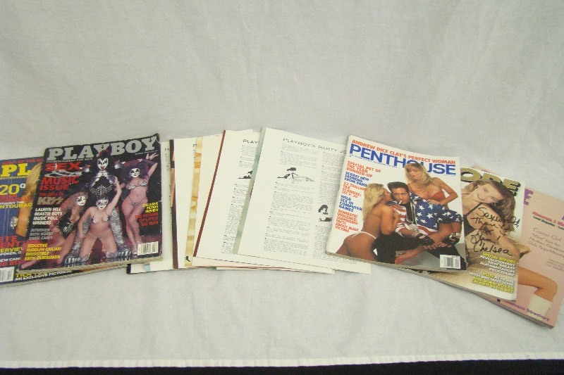 lot 90 image: Vintage Playboy and Autographed Adult Magazines Etc 