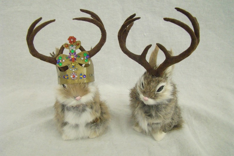 lot 96 image: Pair of Jackalope