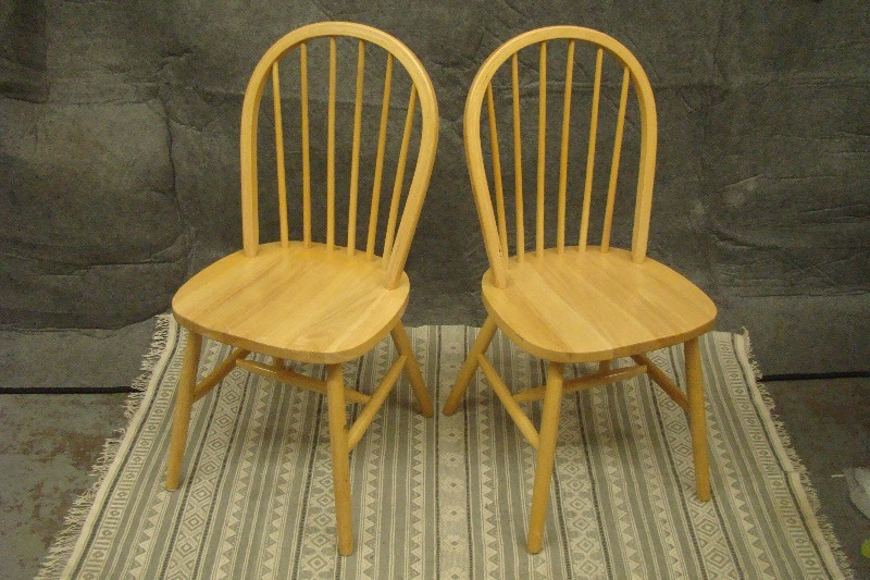 lot 125 image: Pair of Ash Chairs