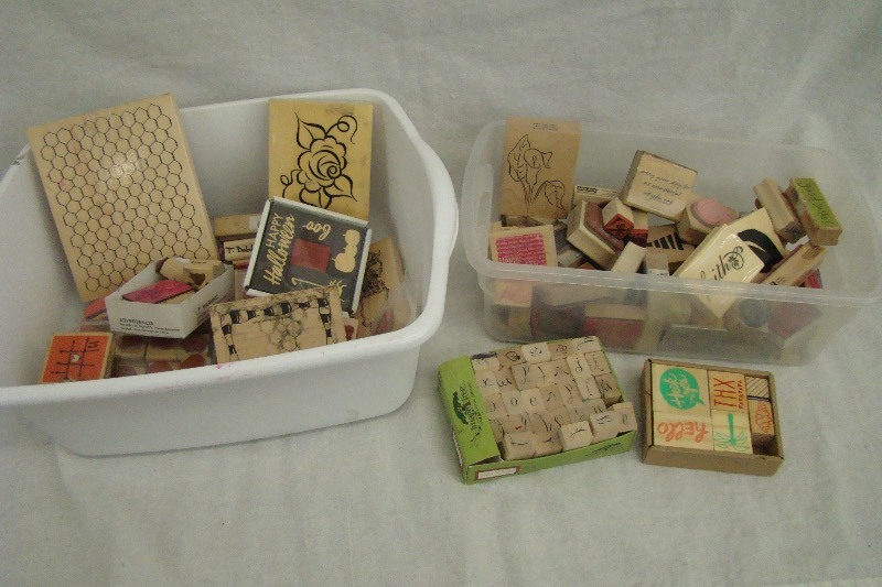 lot 186 image: Large Lot of Rubber Stamps