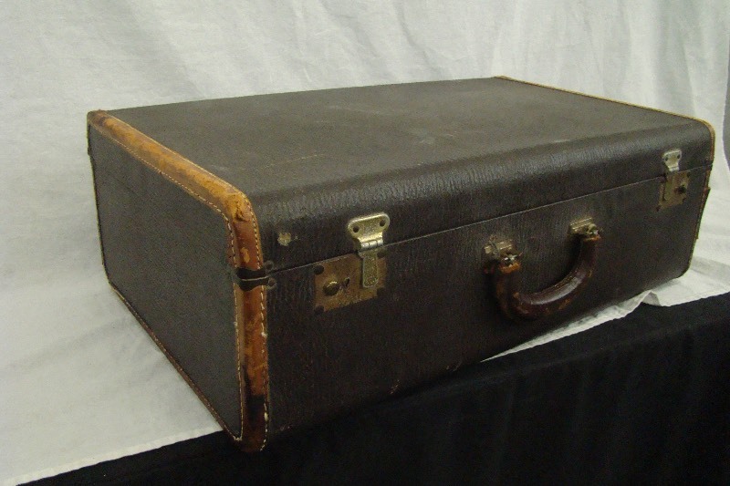 lot 205 image: Vintage Leather Suitcase