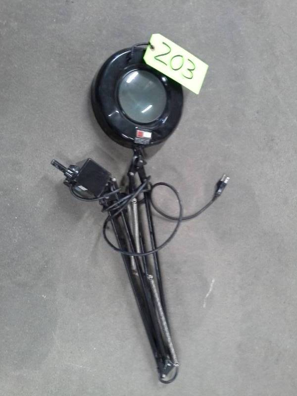 lot 203 image: Table-Mount Magnifying Table Lamp
