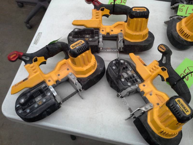 lot 250 image: Set of 3 DeWalt DCS371 Cordless Bandsaws