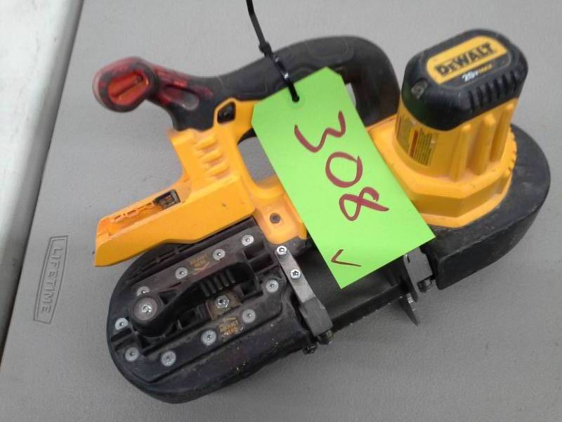 lot 308 image: DeWalt DCS371 Cordless Bandsaw