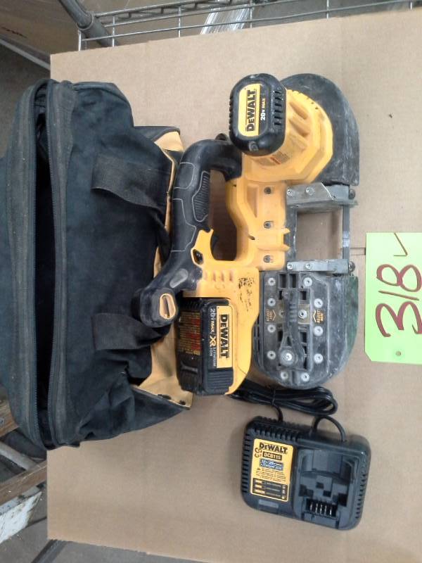 lot 318 image: DeWalt DCS371 Cordless Bandsaw with Tote