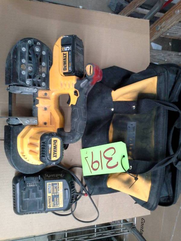 lot 319 image: DeWalt DCS371 Cordless Bandsaw with Tote