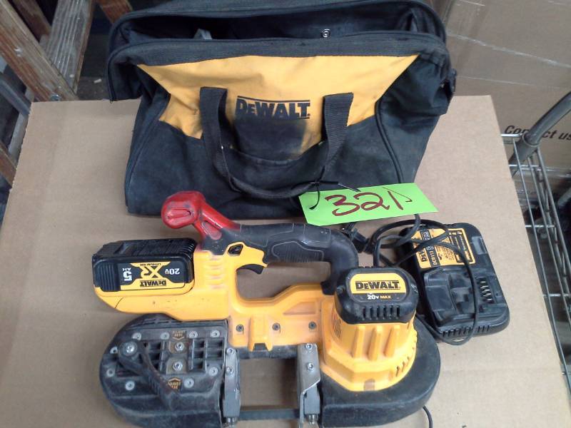 lot 321 image: DeWalt DCS371 Cordless Bandsaw with Tote