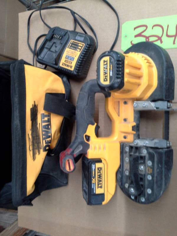 lot 324 image: DeWalt DCS371 Cordless Bandsaw with Tote