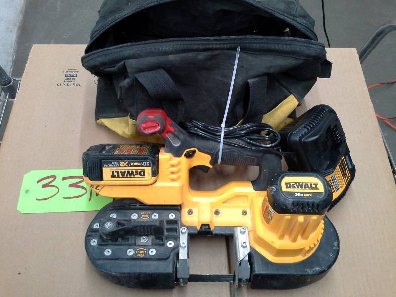 lot 331 image: DeWalt DCS371 Cordless Bandsaw with Tote