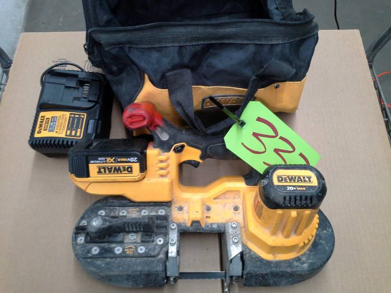lot 333 image: DeWalt DCS371 Cordless Bandsaw with Tote