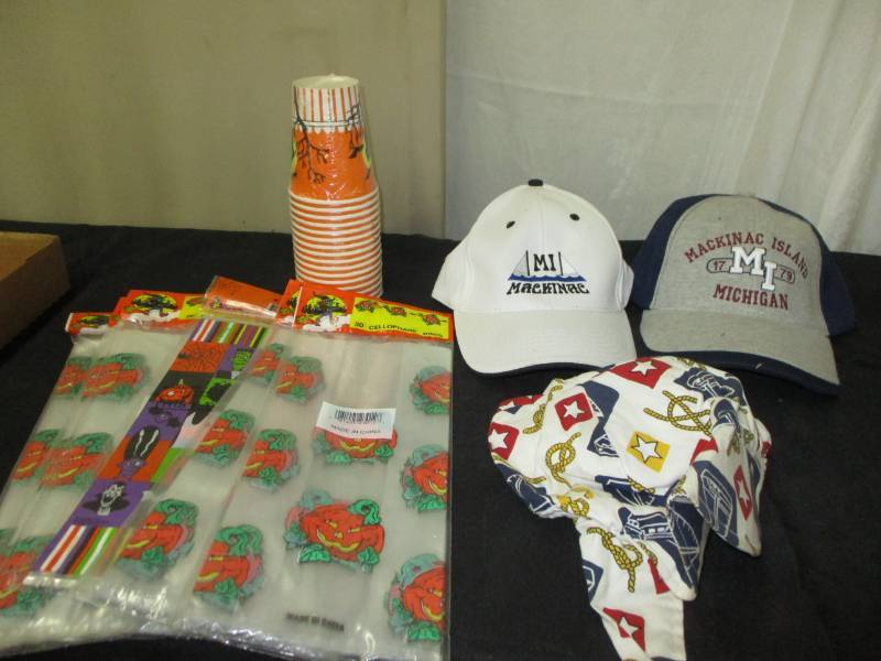 lot 94 image: Caps and Halloween items