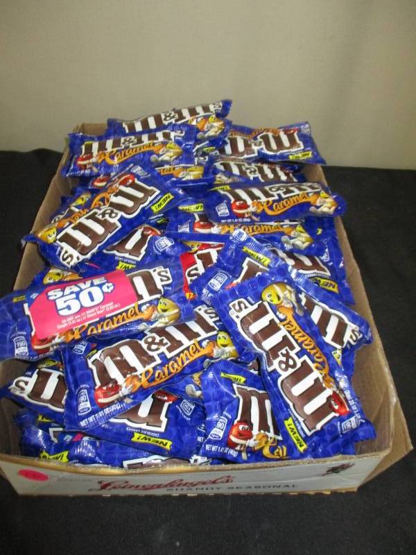 lot 175 image: 70 bags of Carmel M&ms