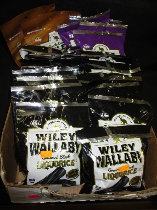 lot 163 image: 21 big bags of wiley licorice