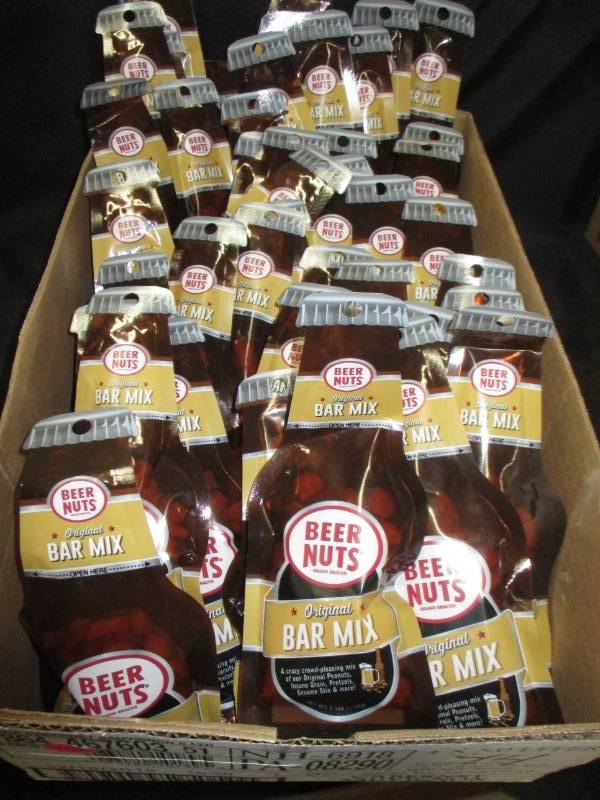 lot 162 image: 44 packs of beer nuts