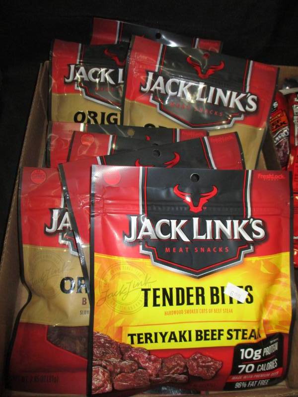 lot 143 image: 8 large bags of beef jerky