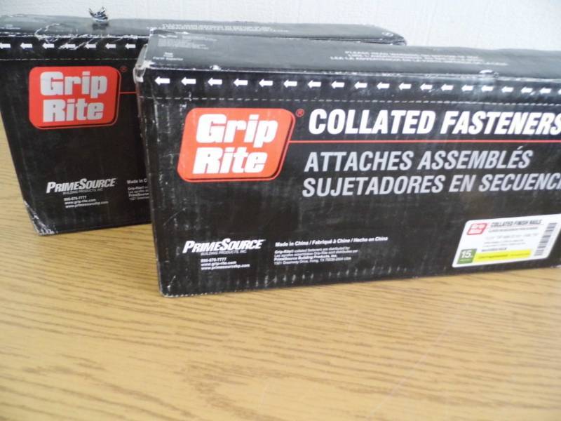 lot 32 image: Lot of 2 Grip Rite Collated Finish Nails