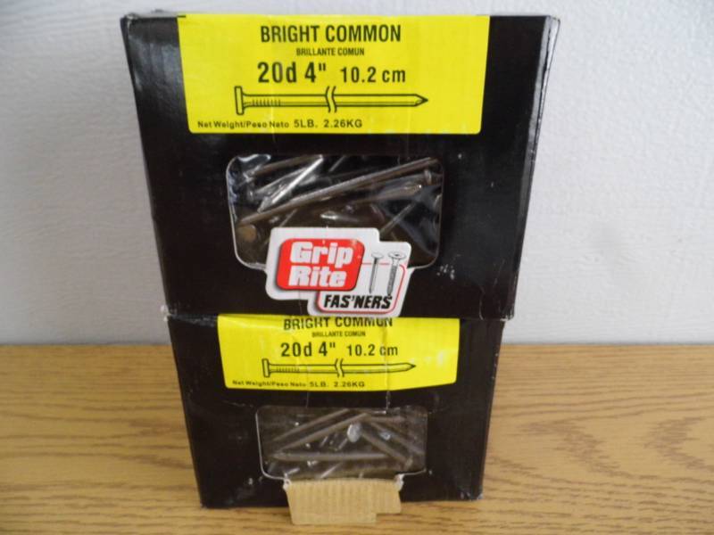 lot 35 image: Lot of 2 Grip Rite Bright Common Nails
