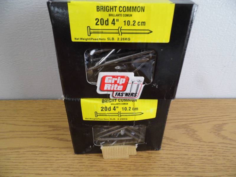 lot 36 image: Lot of 2 Grip Rite Bright Common Nails