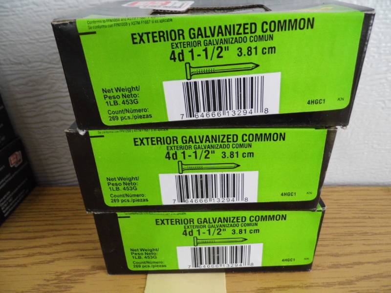 lot 40 image: Lot of 3 Grip Rite Exterior Galvanized Nails