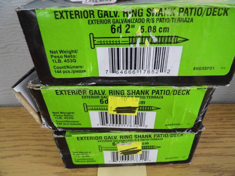 lot 42 image: Lot of 3 Grip Rite Ring Shank Nails