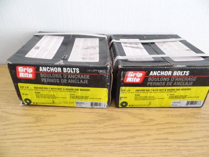 lot 46 image: Lot of 2 Grip Rite Anchor Bolts