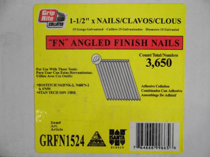 lot 53 image: Lot of 2 Grip Rite Finish Nails