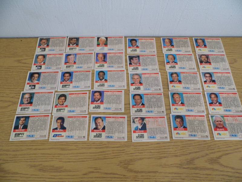 lot 74 image: Lot of 30 NFL Announcer Cards