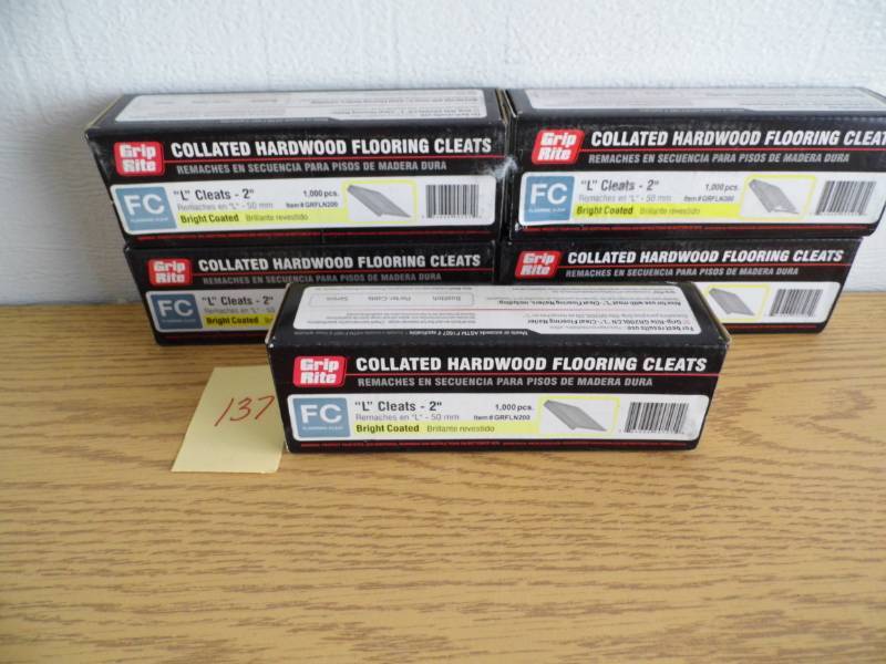 lot 137 image: Lot of 5 Grip Rite Collated Hardwood Floor Cleats