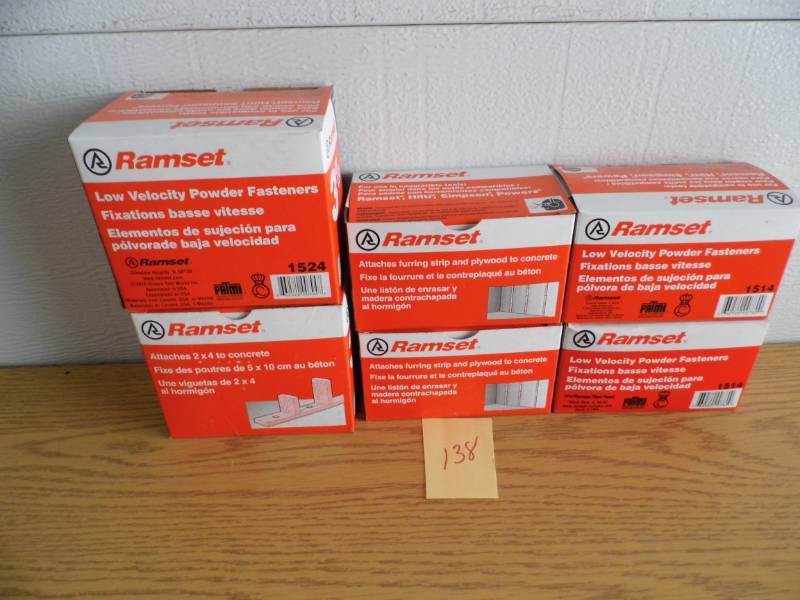 lot 138 image: Lot of 6 Ramset Low Velocity Powder Fasteners