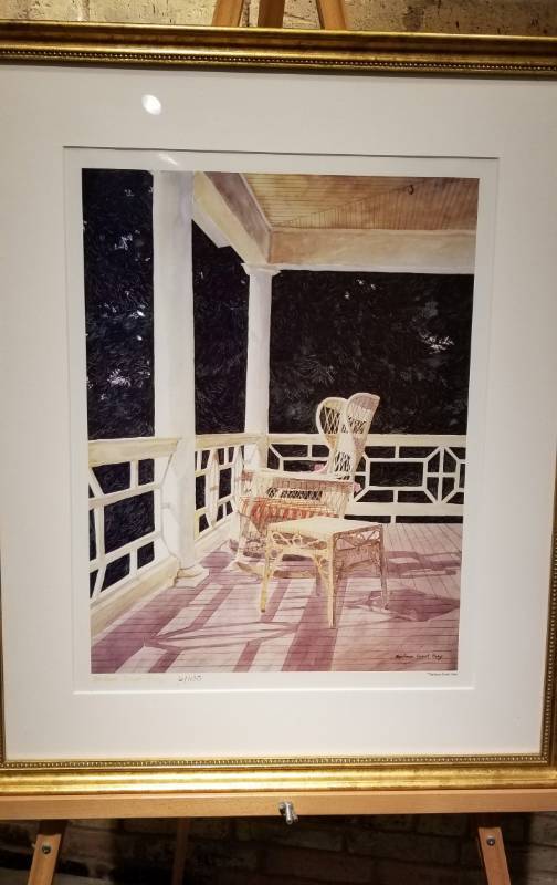 lot 7 image: Wicker Rocker by Barbara Ernst Prey, Limited Edition Signed and Numbered