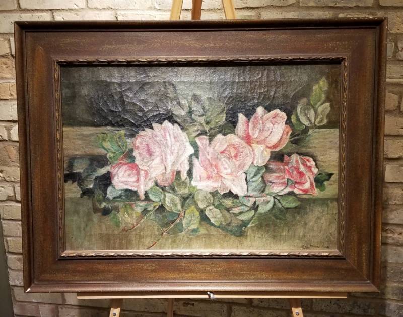 lot 6 image: Floral Still Life by Gus Muise 1938