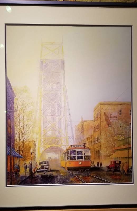 lot 12 image: Will Fleeson Lake Avenue Duluth & Lift Bridge Print